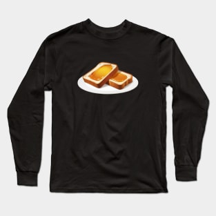 Honey Kawaii Yummy Vintage Beekeeper Bread Sandwich Toast Bee Retro Long Sleeve T-Shirt